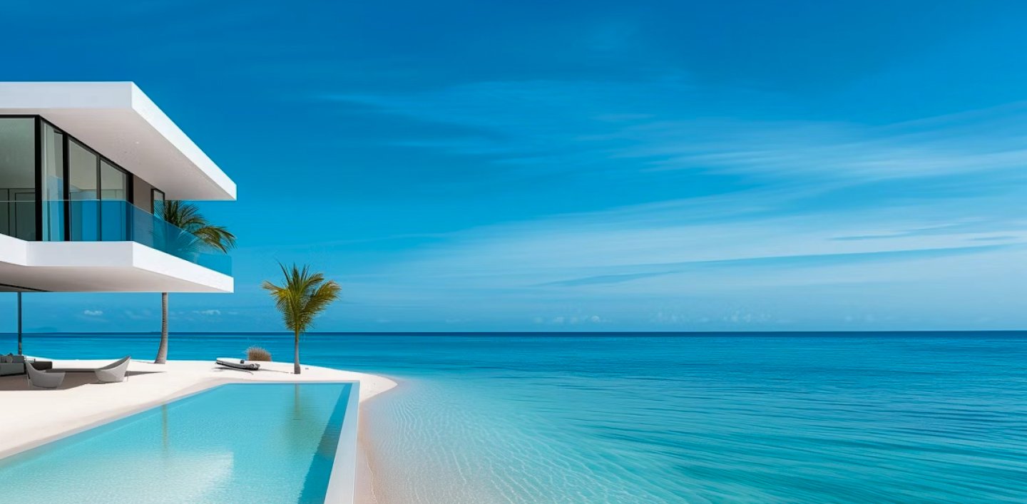 Beachfront luxury villa in the Riviera Maya